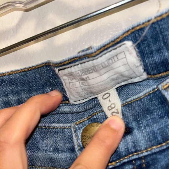 Current/Elliott The Stiletto Shredded Skinny Jeans Size 28 Blue Denim Womens - Picture 4 of 10